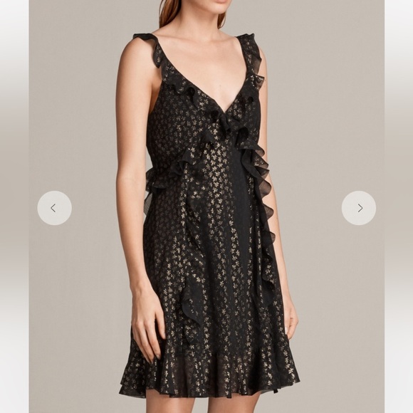 ALL SAINTS Darrell ruffel dress - Picture 2 of 6